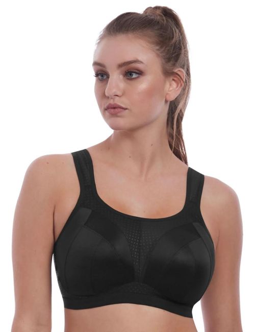 Freya Active Dynamic Non Wired Sports Bra in Jet from Belle Lingerie