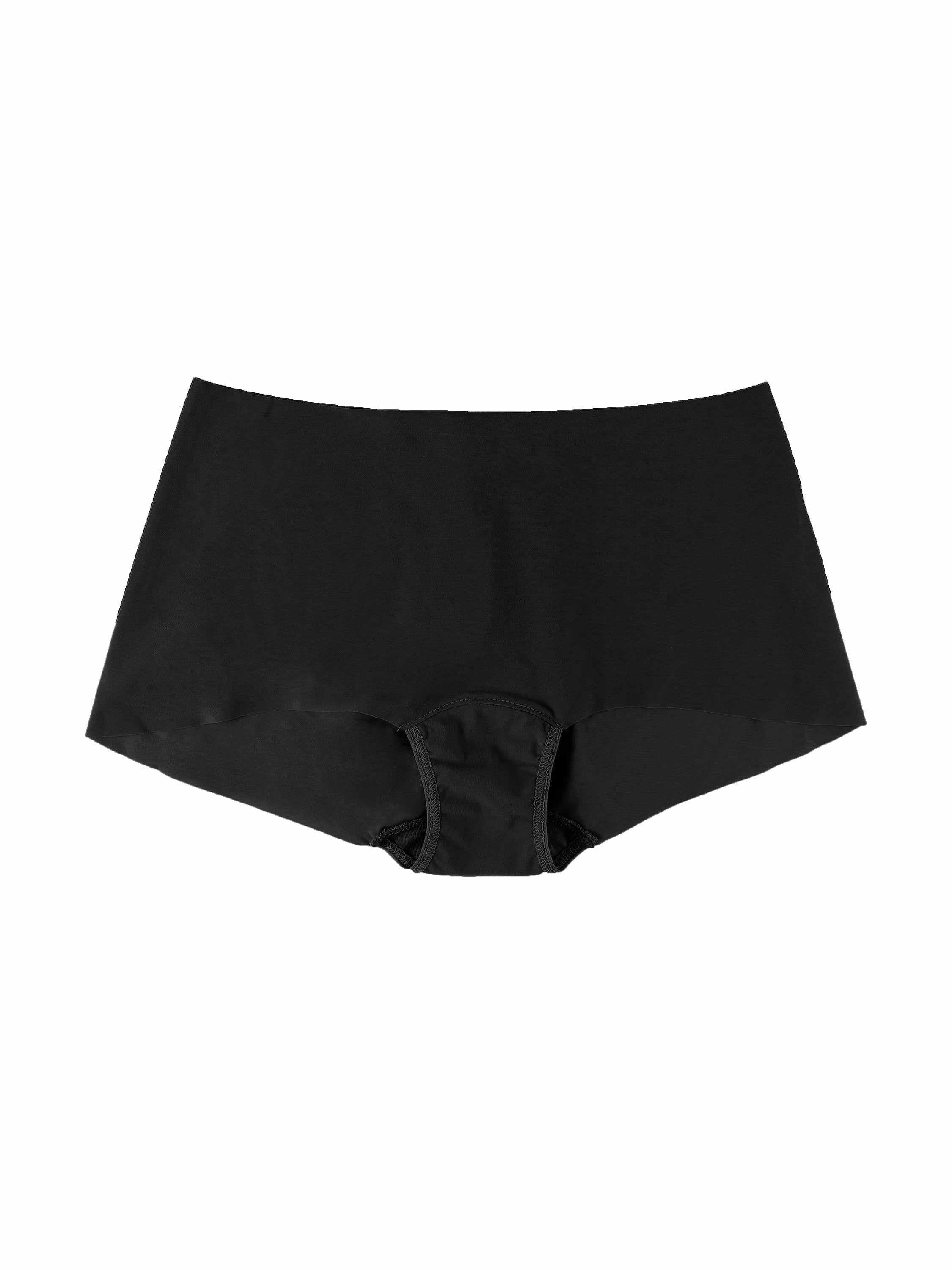 Black Hanky Panky BreatheSoft Boyshort flat lay showing the smooth microfiber construction